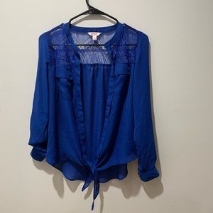 Candie’s Royal Blue Button Down Blouse